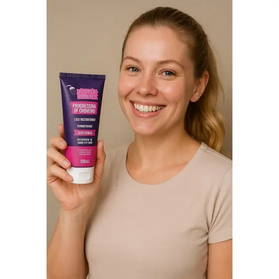 Progressiva de Chuveiro Super Poderes Sem Formol 100ml | Efeito Liso Imediato