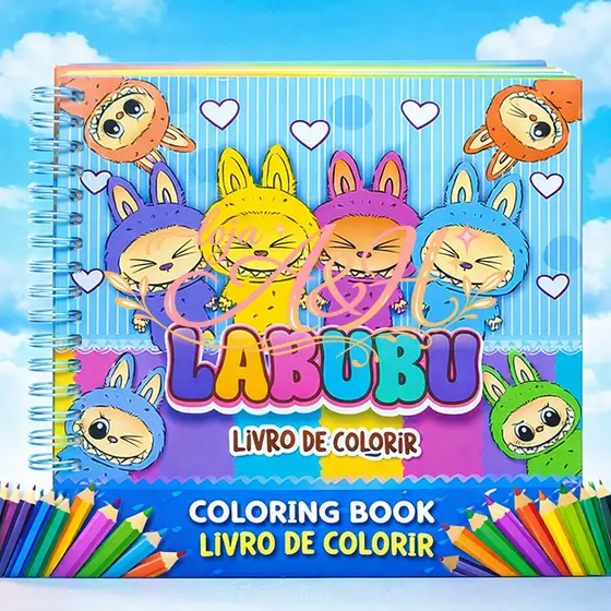 Livro de colorir Labubu - Diversão Criativa para Crianças 47 Desenhos821J