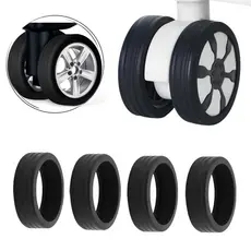 Kit 4 Capa de Silicone Protetora Para Rodas de Bagagem Silencioso