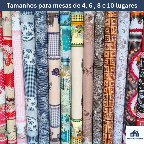 Toalha de Mesa Térmico Impermeável p Metro Toalha/Forro Alta Qualidade Mesa 4, 6, 8 e 10 cadeiras