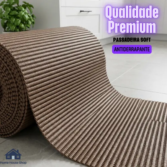 Passadeira Emborrachada Soft Antiderrapante Soft  43cm de Largura