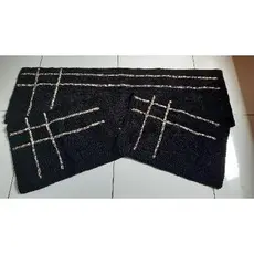 Passadeira de Fru-Fru 3 peças para cozinha,corredor e quartos  de malha gel