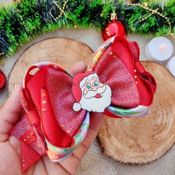 laço infantil papai Noel/ laço infantil mamãe Noel