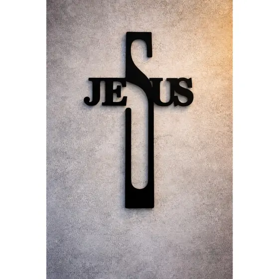 Cruz Decorativa Jesus para Parede em Impressão 3D | Decoração Religiosa Cristã