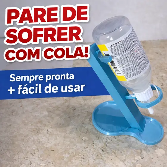 Suporte de Cola Invertido Inclinado | Anti Entupimento | Cola Sempre Pronta | Mais Praticidade no Uso