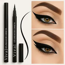 Delineador Caneta Prova D'água – Traço Preciso, Longa Duração para uma maquiagem perfeita! SKU-130