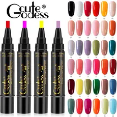 Caneta De Esmalte Em Gel 24 Cores Base Híbrida De Uma Etapa Lápis De Revestimento De Verniz Especial