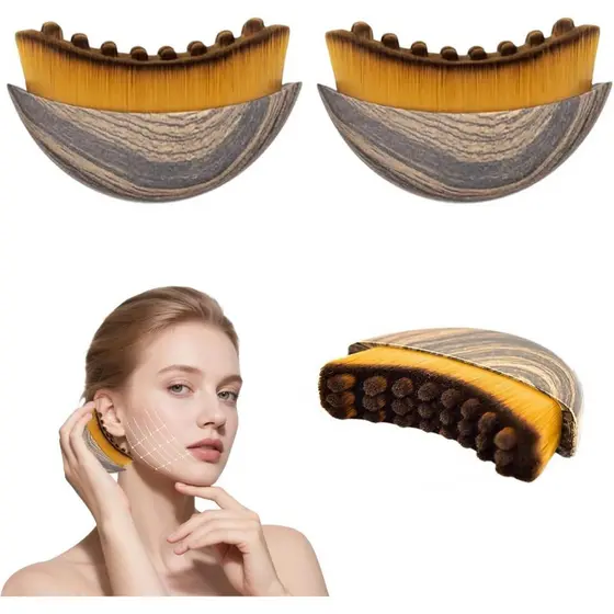 Lymphatic Contour Face Brush for Lymphatic Drainage, Ergonomically Designed To Fit The Skin, Face Lifting Tool Skincare