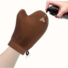 Luva Autobronzeadora Black Beauty Com Alça Para Polegar-Toalha De Banho Esfoliante Bronzeado Suave , Mesmo , Luvas De Ól