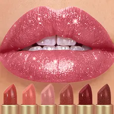 Diamante Rosa Batom Chocolate Marrom Metálico Glitter De Longa Duração À Prova Dwaterproof Água Shimmer Pérola Espumante