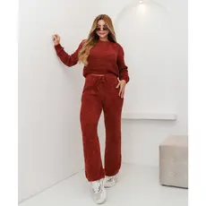 Conjunto Feminino Tricot  Suéter Mousse Blusa e Calça Confortável Inverno 3RD SD3015