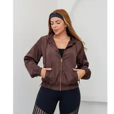 Jaqueta Bomber Feminina Forrada Corta Vento Capuz e Zíper Manga Longa 3RD SD901
