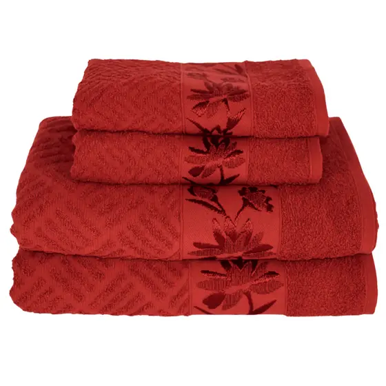 Kit 4 Toalhas Olympia 2 Banho + 2 Rosto 100% Algodão  Premium Macias e Super Absorventes Flabom
