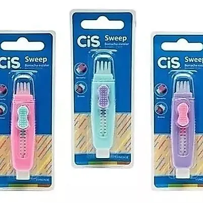 Borracha Escolar Retratil Sweep C/vassourinha - Cis