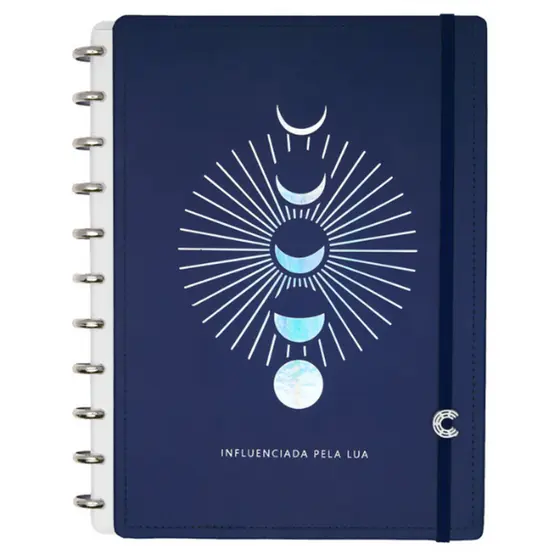 Caderno Universitário Mica Rocha Influenciada Pela Lua 80 Folhas CIGD4414 Caderno Inteligente