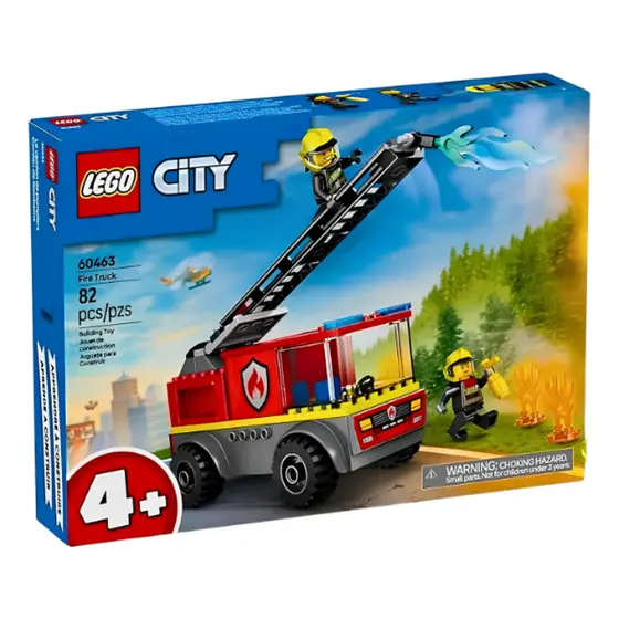 Lego City Bombeiros Escada De Combate Ao Fogo 60463 Com 82 Peças