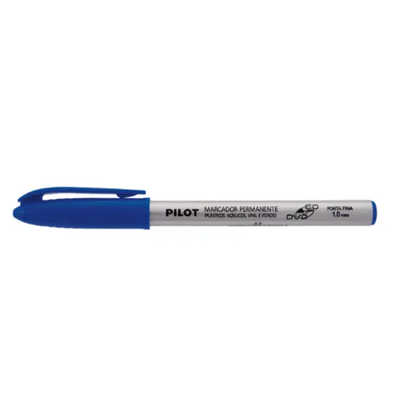 Marcador Permanente CD/DVD Ponta 1.0mm Azul Pilot