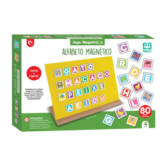 Alfabeto Magnético 0467 Nig – Brinquedo Educativo Infantil