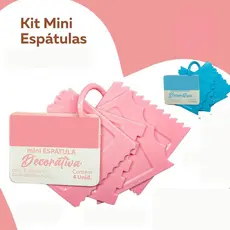 Mini Espátula Textura Espatula Alisadora Decorativa para Bolos Espatula Decoradora de Bolos Chantilly Kit 4 Peças