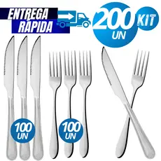 Talheres em Inox 200/100/80/50 –  Facas e Garfos Duráveis para Casa, Festas e Ambientes Profissionais