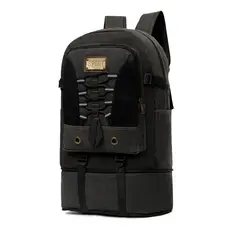 Mochila de Lona Masculina Grande 50L Reforçada Resistente Alta Qualidade Escolar Trabalho Viagem Camping Trilha