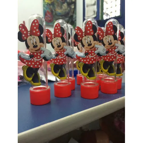 30 Tubetes personalizado minnie vermelha