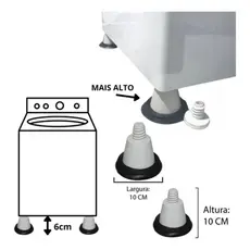 Pé Nivelador para Maquina de Lavar Universal 1 Jogo com 4 Peças