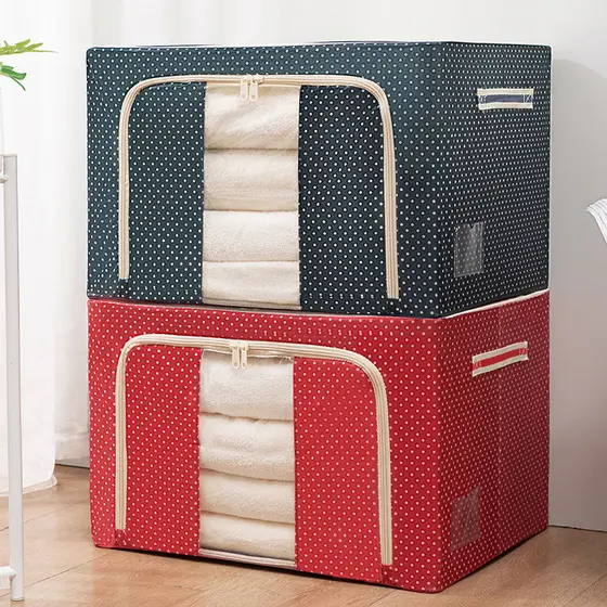 Organizador Multiuso Caixa Organizadora de Guarda Roupa Caixa Com Zíper Rígida 20L