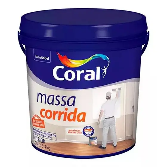 Massa Corrida PVA 5,7kg Coral