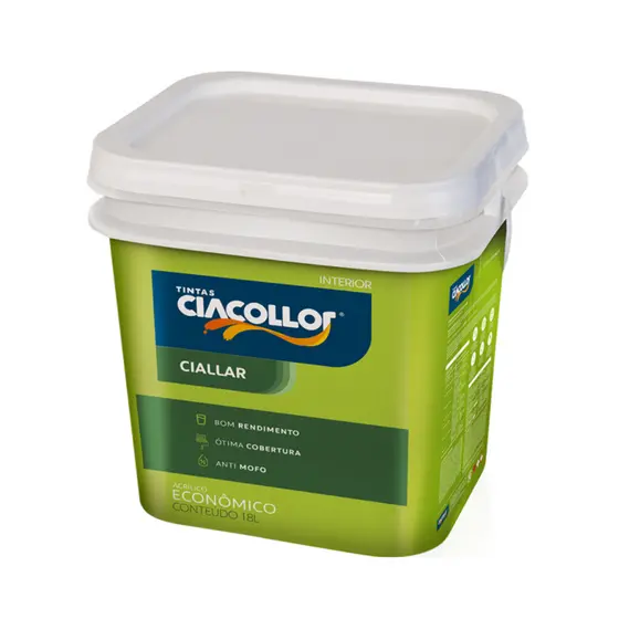 Tinta Acrílica Anti Mofo Parede Ciallar Ciacollor 18 litros  - Cores