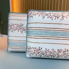 Kit com 2 Fronhas estampadas 100% Algodão malha premium modelo envelope
