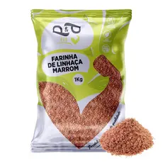Farinha de Linhaça Marrom - 1Kg - P&P