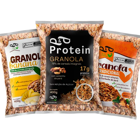 Kit Granola Protein + Banana + Tradicional 400g