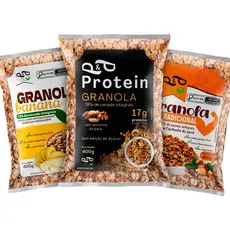 Kit Granola Protein + Banana + Tradicional 400g