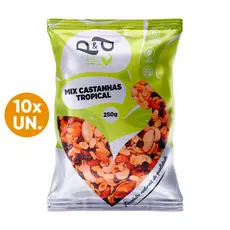 Mix Castanhas Tropical Atacado 10 Unidades 250g - P&P