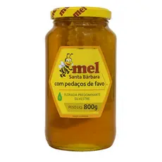 Mel com Favo Santa Bárbara 800g | Puro, Natural e Artesanal – Florada Silvestre