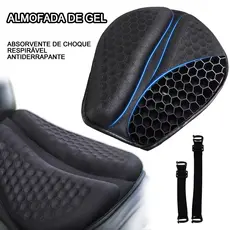 Almofada De Assento De Gel Para Motocicleta Com Absorção De Choque, Respirável, Antiderrapante E Confortável