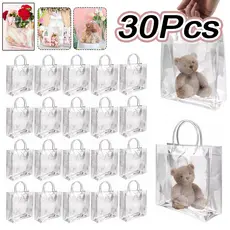 Kit 30/40 Unidades Reutilize Sacos De Presente Plástico Pvc 20*20*8CM