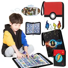 Pasta Para Álbum De Cartas Pokémon Com Zíper Comporta 400 Cartas Totalizando 50 Páginas De Álbum