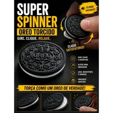 Super Spinner Oreo Torcido | Fidget Anti Estresse Clique Satisfatório