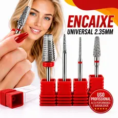 Kit 4 e 3 Brocas Profissional Tunstênio para Remoção gel Acabamento curvatura Nivelamento diamantada 718 Cuticula Nail