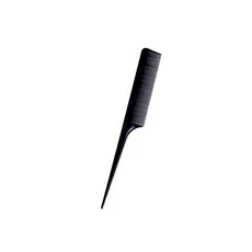 Pente Tintura Ponta Fina Cabo Fino Preto Ideal Para Corte e Tintura