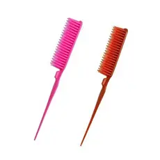 Kit 2 Pentes Sortidos de 3 Fileiras para Fitagem Cabelos Cacheados Ondulados e Crespos