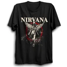 Camiseta  Nirvana banda de Rock N Roll Sound In Utero Angels Unissex