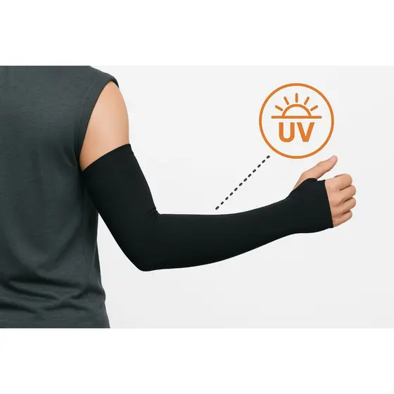 Manguito UV 90 Proteção Solar Braço Motoboy Ciclismo Anti-Raios Sol Resistente Confortável