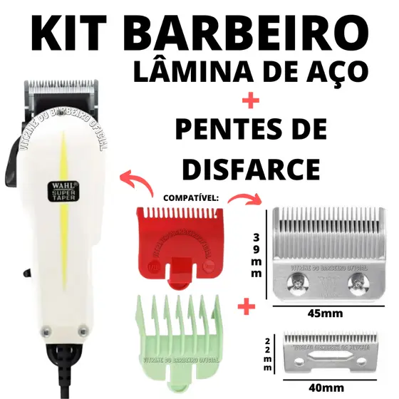 2 Pentes Disfarce 0.5 1.5 + Lâmina De Ferro Super Taper