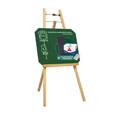 Lousa Giz Infantil Cavalete 80cm Verde + Giz colorido + Apagador