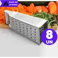 KIT Ralador médio 4 faces 100% Inox Queijo Legumes Salame