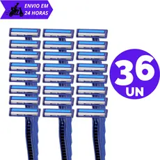 Kit Cartela Aparelho De Barbear Descartável Barbeador com 2 lâminas e Fita Lubrificante P/ Corpo e Face