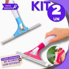 Rodo Magico Limpa Vidros P/ Janelas Mesa e Pia com Spray Borrifador Multiuso 3x1 Casa Cozinha Carro